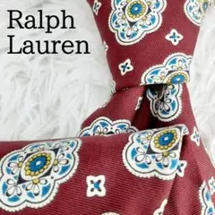 美品◎Ralph Lauren ラルフローレン ネクタイ花柄 ペイズリー柄 総柄