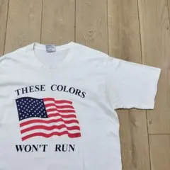 US古着ヴィンテージT THESE COLORS WON'T RUN 星条旗