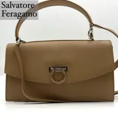 【極美品】サルヴァトーレフェラガモ ガンチーニ 2way ハンドバッグ ST付き