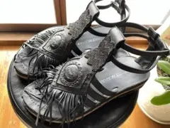 ヒロムタカハラ ハラコブラックシューズ 40ハーフ ヒロムタカハラ ハラコブラックシューズ 40ハーフ ヒロム