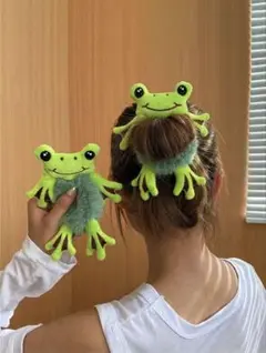 新品♡韓国♡カエルのぬいぐるみ♡ヘアゴム
