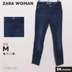 ★美品★ZARA WOMAN パンツ　スキニー　デニム　スリムフィット　コットン