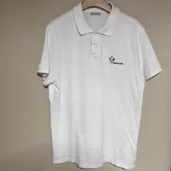 B品 モンクレール MAGLIA マニカ 半袖ポロシャツ ロゴプリント 白 Lのサムネイル