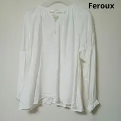 Feroux　レーヨンブラウス フロントリボン