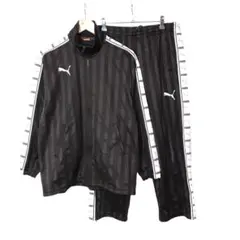 プーマ　ジャージ　セットアップ　刺繍　バックロゴ　アースカラー　SS 日本製