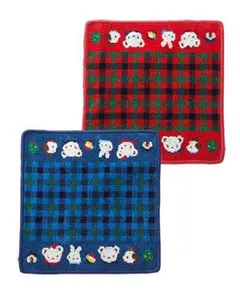 新品 ファミリア シェニール織り さくらんぼ ポーチ タオルハンカチ