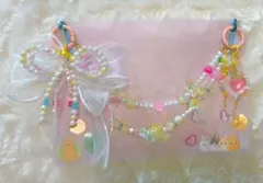 可愛いパールリボンバッグチャーム・バッグキーホルダー・携帯アクセサリー