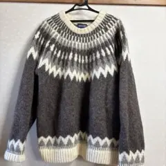 英国製 LANDS’ END ノルディックニット XL ウール アルパカのサムネイル