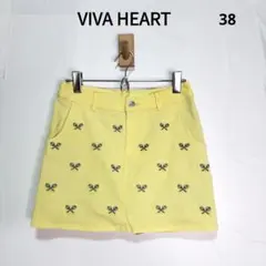 VIVA HEART 刺繍柄ゴルフミニスカート(インナー付き) サイズ38のサムネイル