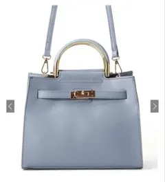 GRLライトブルー ショルダーバッグ 合成皮革