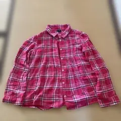 GapKids 赤 チェック柄 長袖シャツ 14〜15years