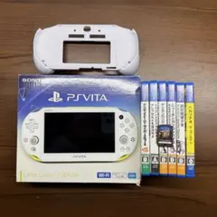 PS Vitaホワイトイエロー・ソフト7本・背面パッド・充電器・メモリ