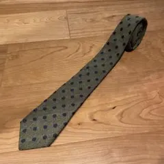 値下げ❗️GREEN LABEL RELAXINGオリーブグリーンドット ネクタイ
