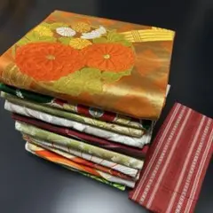 【専用】名古屋帯　まとめ売り80点　　袋帯も含む 京袋帯 名古屋帯 2way なごや帯 扇に宝（チャ×クロ）茶 黒 着物