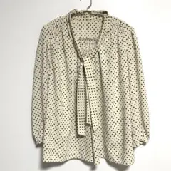 INED イネド　水玉模様　長袖ブラウス　シャツ　トップス　15