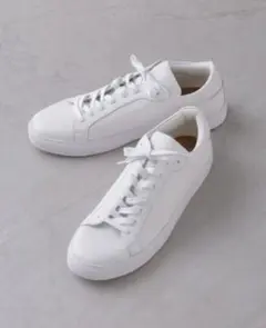 新品 未使用 ナノ・ユニバース レザースニーカー 27cm 白