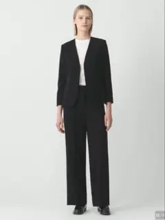 2023/2024 セオリー◆パウダークレープ　パンツスーツ　黒　トリアセテート Summer Wardrobe -Powder Crepe- | WOMEN（レディース）｜Theory