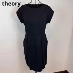 Theory 半袖ワンピース ブラック サイズ4 - メルカリ