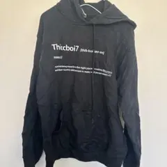 Thiccboi7 ［S］ブラック パーカー Gildan バスケ　プリント