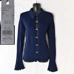 V2 新品 サイズF ジーナシス JEANASIS 紺 カーディガンのサムネイル