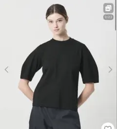 【美品】LOEFF ロエフ コットン クレセントスリーブ Tシャツ