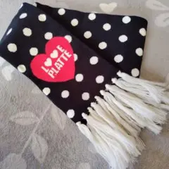 キッズマフラー　ピンクラテ　ドット　水玉