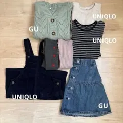 UNIQLO GU 秋冬 女の子 まとめ売り 7点セット 130cm