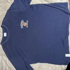 714 streetネイビー プリント Tシャツ 虎