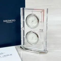 未使用　MIKIMOTO　ミキモト　温度計・湿度計　パール　クリア　シルバーのサムネイル