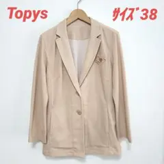 Topysトピィーズ☆美品☆サイズ38☆ベージュ☆ストレッチ☆ジャケット