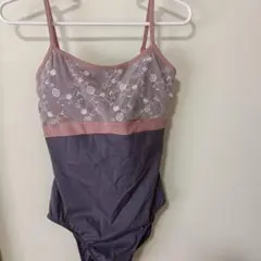 花柄刺繍付きレオタード Lサイズ