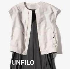 極美品 STORY掲載 UNFILO MA-1ジレ ベスト 夏物 コラボ Sのサムネイル