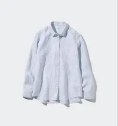 ユニクロ　プレミアムリネンストライプシャツ