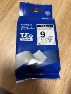 【新品】brother ピータッチテープ 9mm透明／黒 TZe-121