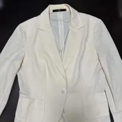 DAKS アイボリー リネン混ジャケット