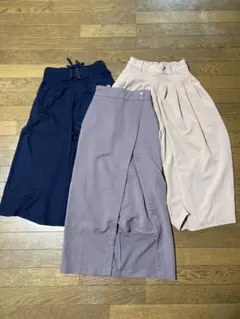 まとめ売り　ロングパンツとタイトスカート 3点セット 160センチ