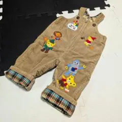 ミキハウス　コーデュロイ　オーバーオール　 80cm　オズの魔法使い