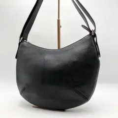 現行！超美品✨ HIROFU ソーロ ショルダーバッグ 黒 Hロゴ 三日月型