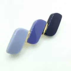 ブローチ グレー 紫 黒