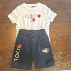【TOMMY HILFIGER】キッズ　半袖　ハーフパンツ　2点セット