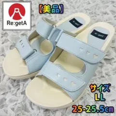 リゲッタRe:getAワークコンフォートサンダルLL ナース オフィスブルー25のサムネイル