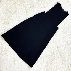 イッツインターナショナル ブラック ノースリーブワンピース裏地ミモレ丈ポケットM