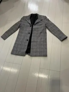 ZARA ザラメンズ チェスターコート グレンチェック XXL - メルカリ
