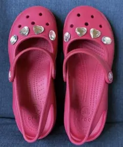 クロックス メリージェーン② ピンクW5 ジビッツ付き