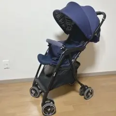 Aprica ベビーカー クルリー 超軽量 背面 4輪フリー ネイビー