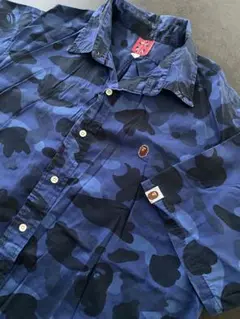A BATHING APE エイプ ネイビーシャツ