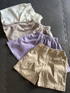 【120】コットン半ズボン4点セット