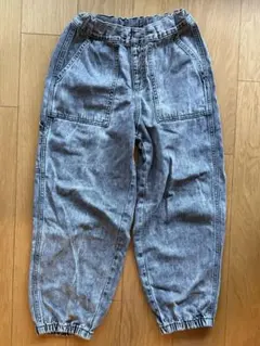 GU キッズ デニムパンツ ジョガーパンツ　150