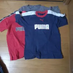 PUMA Tシャツ ネイビー・レッドセット