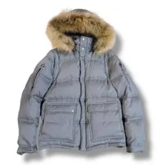 バーバリーブラックレーベル 3WAYダウンジャケット ファー バーズアイ ベスト